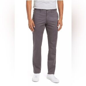 NWT NORDSTROM 1901 Men's Ballard Slim Fit Washed Chino Pants Grey Onyx 35X32
